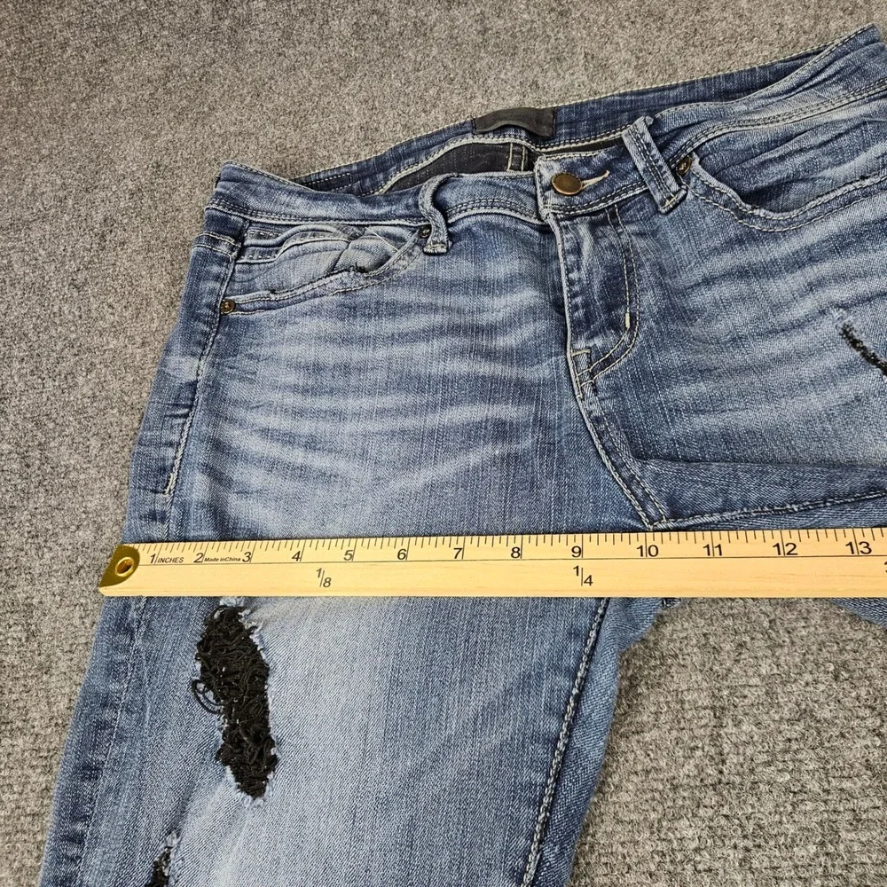 Buckle Black Fit No. 53 Skinny Jeans Mens Distressed Blue Denim Low Rise